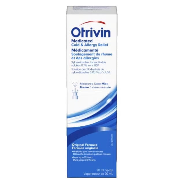 Otrivin Nasal Spray - Medicated Cold & Allergy Relief (various Sizes)