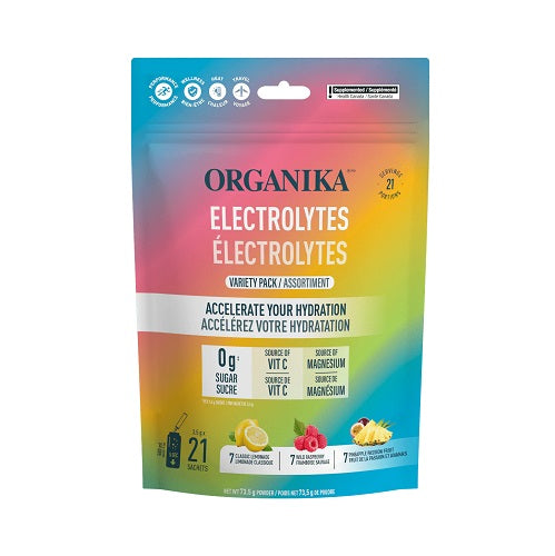 Organika Electrolytes Variety Pack 21 Sachets 35g Each 