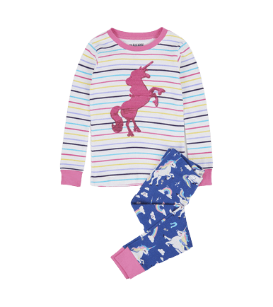 Pink Rockin Holidays Kids Applique Pajama Set