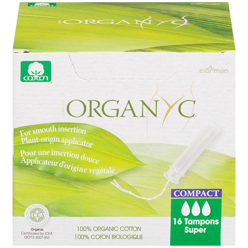 Organyc 100% Organic Cotton Tampons with Applicator: Regular, 16