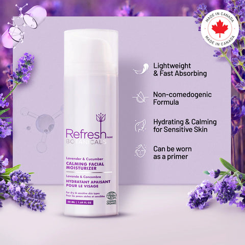 Refresh Botanicals Calming Facial Moisturizer with Lavender & Cucumber 50mL