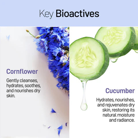 Refresh Botanicals Hydrating Facial Cleanser with Cornflower & Cucumber 100mL - Yeswellness.com