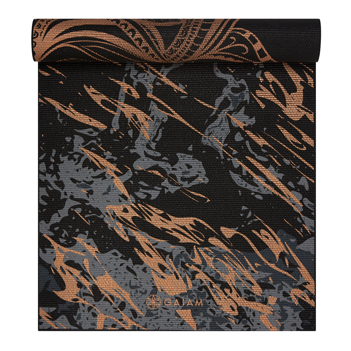 Gaiam Premium Reversible Marbled Bronze Medallion Yoga Mat 6mm