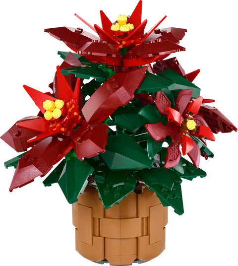 LEGO Icons Poinsettia Plant Decor Building Set, 10370