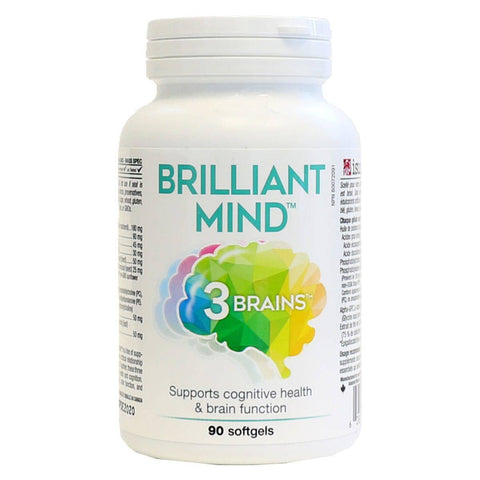 Expires February 2025 Clearance 3 Brains Brilliant Mind 90 Softgels