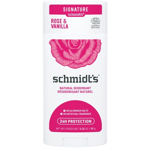 Schmidt's Rose & Vanilla Deodorant 75g - Yeswellness.com