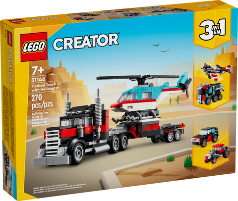 LEGO Creator Flatbed Truck with Helicopter, 31146