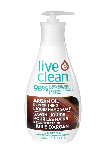 Live Clean Argan Oil Hydrating Liquid Hand Soap - 500mL - Yeswellness.com