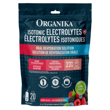 Organika Isotonic Electrolytes Berry Blast for Adults 20 Sachet x 6.5g - Yeswellness.com