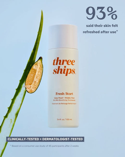 Three Ships Fresh Start Lime Pearl + Prickly Pear 5% PHA Resurfacing Treatment 100mL