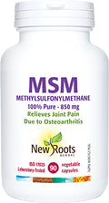 New Roots MSM Methylsulfonylmethane 100% Pure 850mg - Yeswellness.com