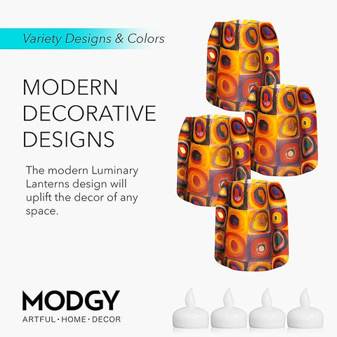 Modgy Luminary Lanterns Kandinsky Circles - Set of 4