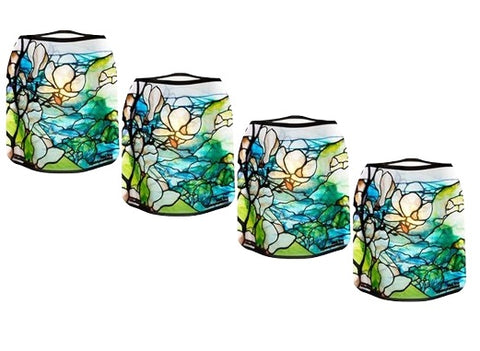 Modgy Luminary Lanterns Magnolia Landscape by Louis C. Tiffany - Set of 4