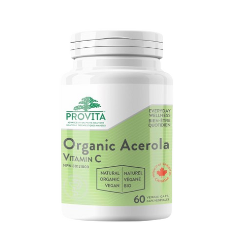 Provita Nutrition & Health Acerola Organic VitaminC 60 Veggie Capsules