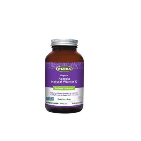 Flora Health Acerola Natural Vitamin C Capsules 90 Veg Capsules - Yeswellness.com