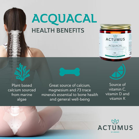 Actumus Acquacal Plant-Source Calcium & Magnesium 180 Veg Capsules - YesWellness.com