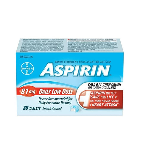 Aspirin Daily Low Dose 81mg Tablets