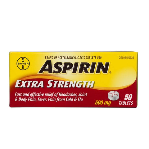 Aspirin Extra Strength 500 mg Tablets