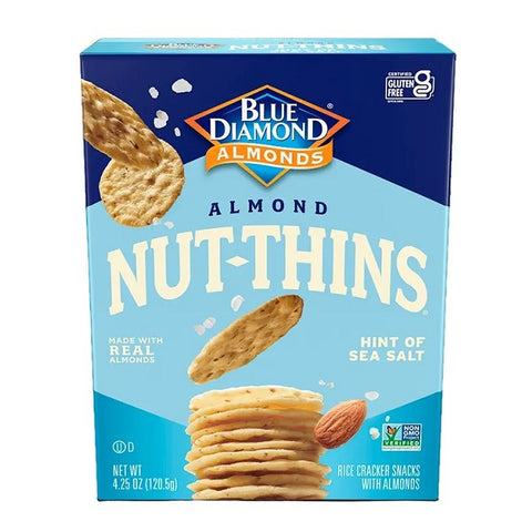 Blue Diamond Nut Thins Crackers 12x120g (Various Flavours)