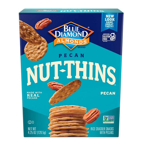 Blue Diamond Nut Thins Crackers 12x120g (Various Flavours)