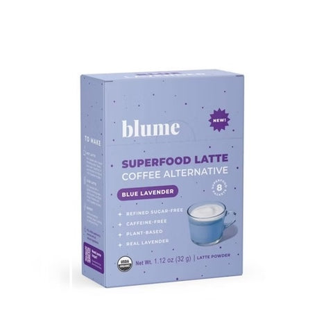 Blume Blue Superfood Blue Lavender Latte Mix Powder Single 8 x 4g