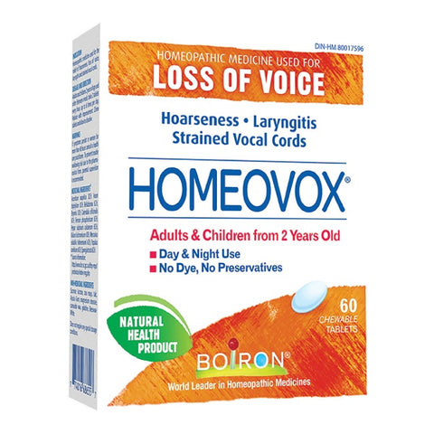 Boiron Homeovox Loss of Voice 60 Chewable Tablets