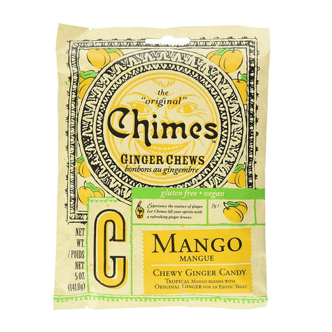 Chimes Ginger Chews Candy Mango Flavor (Various Sizes) - YesWellness.com