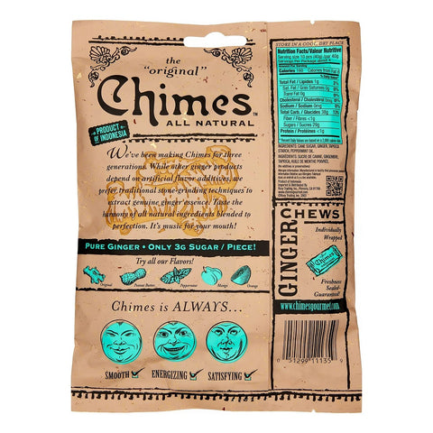 Chimes Ginger Chews Peppermint Flavour 141.8g - YesWellness.com