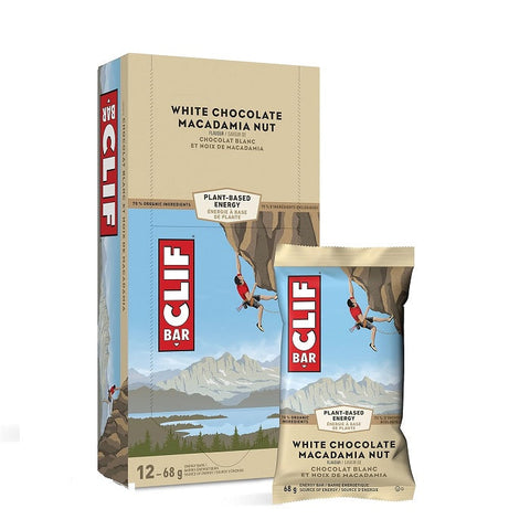 Expires February 2025 Clearance Clif Bar White Chocolate Macadamia Nut Bar 12x68g Box