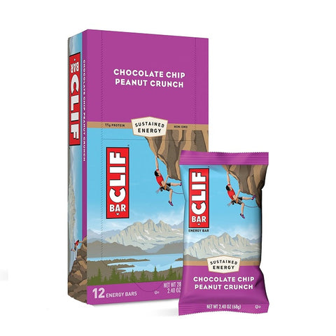 Cliff Bar Chocolate Chip Peanut Crunch Bar 12x68g