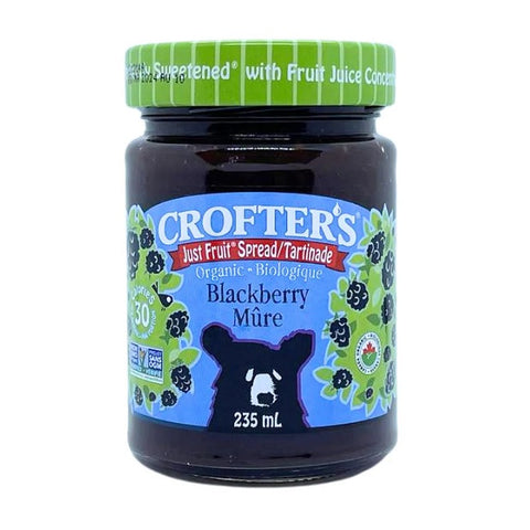 Crofter's Organic Blackberry Just Fruit Spread 235mL - YesWellness.com