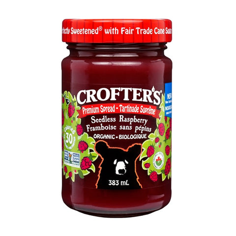 Crofter's Organic Seedless Raspberry Harvest Premium Spread 383mL - YesWellness.com