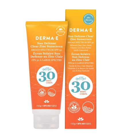 Derma E Clear Zinc Body Sunscreen SPF 30 113g