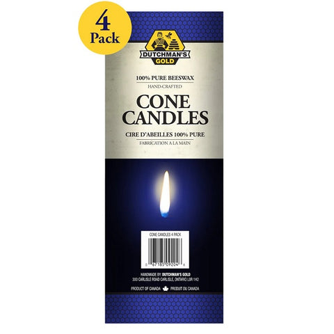 Dutchman's Gold Beeswax Cone Candle 4 Count