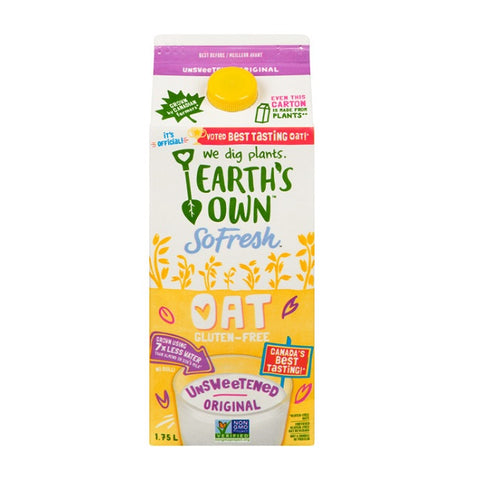 Earth's Own Oat Milk Unsweetened Original (Various Sizes)