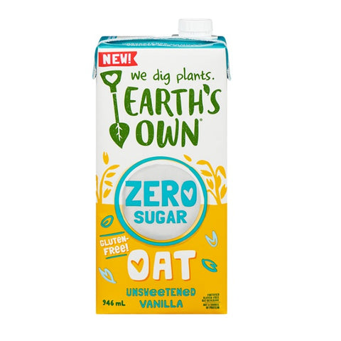 Earth's Own Oat Unsweetened Vanilla Zero Sugar 12 x 946mL