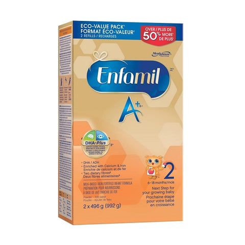 Enfamil A+ 2 Infant Formula Powder Refill 992g - YesWellness.com