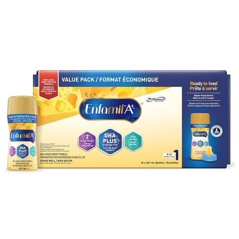 Enfamil A+ Infant Formula DHA Omega-3 Ready to Feed 18x237mL - YesWellness.com