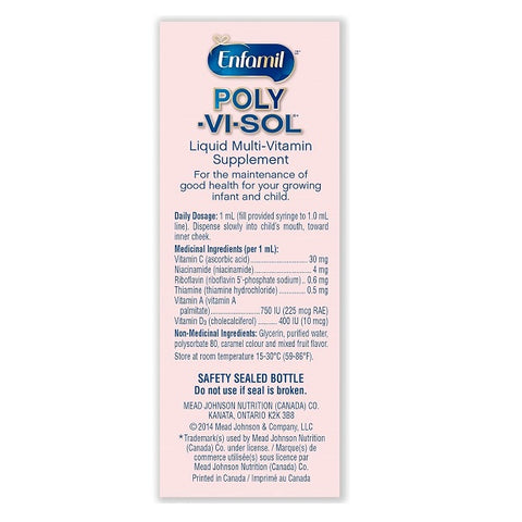 Enfamil Poly-Vi-Sol Liquid Multi-Vitamin Supplement 50mL - YesWellness.com