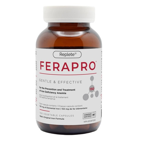 Ferapro 150mg Vegan Iron Supplement 100 Capsules