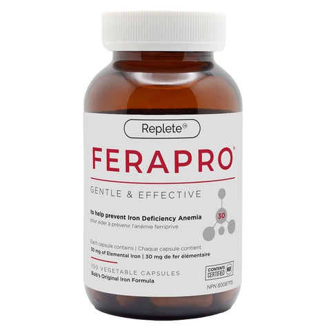 Ferapro 30mg Vegan Iron Supplement 100 Capsules