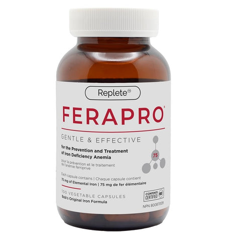 Ferapro 75mg Vegan Iron Supplement 100 Capsules