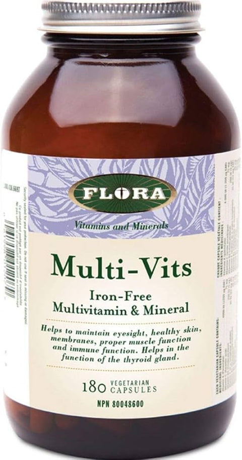 Expires March 2025 Clearance Flora Health Multi-Vits Iron-Free Multivitamin 180 Capsules