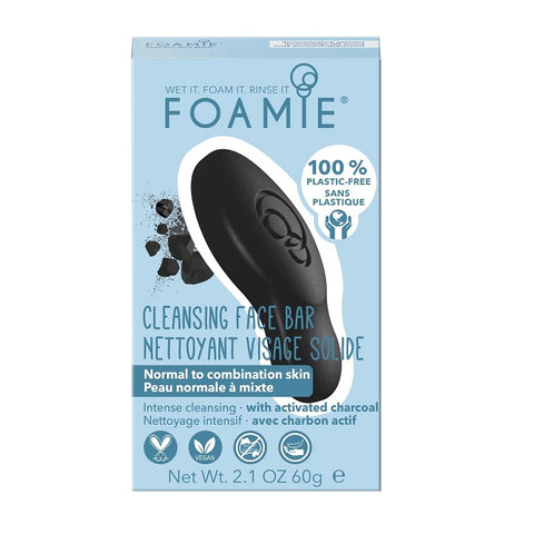 Foamie Cleansing Face Bar Normal To Combination Skin Charcoal 80g