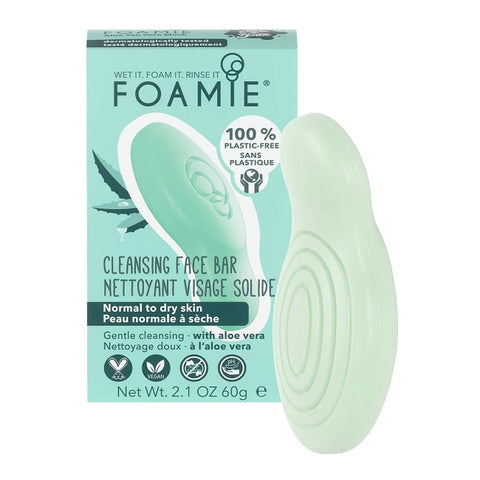 Foamie Cleansing Face Bar Normal To Dry Skin Aloe Vera 80g