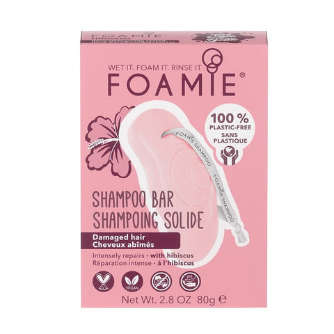 Foamie Shampoo Bar Damaged Hair Hibiscus 80g