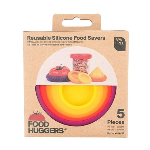 Food Huggers Reusable Silicone Food Savers 5 Count