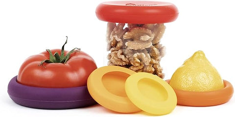 Food Huggers Reusable Silicone Food Savers 5 Count