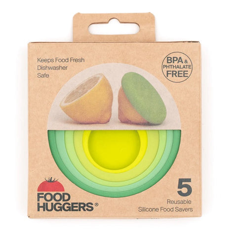 Food Huggers Reusable Silicone Food Savers Citrus 2 Count