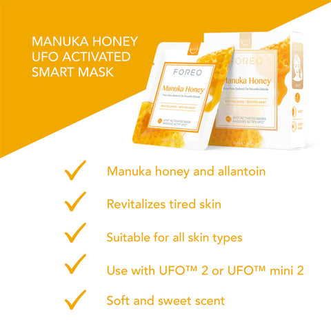 Foreo UFO Activated Mask Manuka Honey 6 Count - YesWellness.com